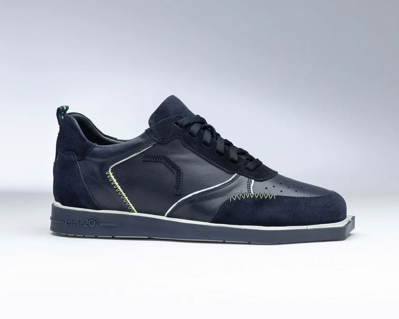 BLUE/WHITE FULL LEATHER DARTS SHOE