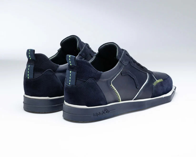BLUE/WHITE FULL LEATHER DARTS SHOE