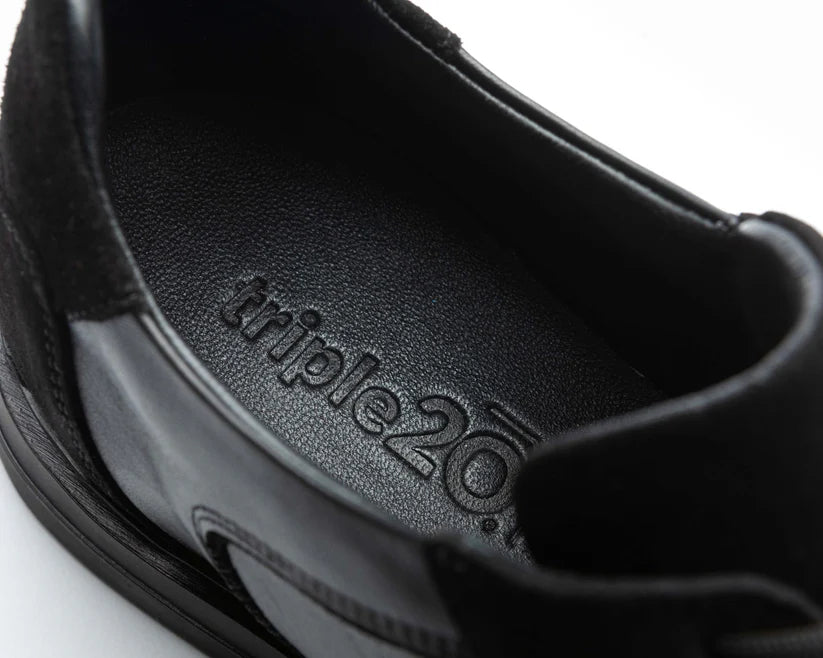 BLACK FULL LEATHER DARTS SHOE