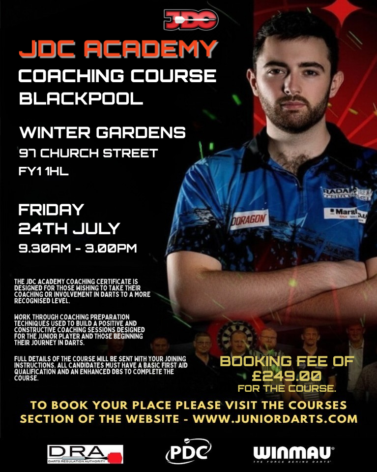 JDC ACADEMY COACHING COURSE - BLACKPOOL